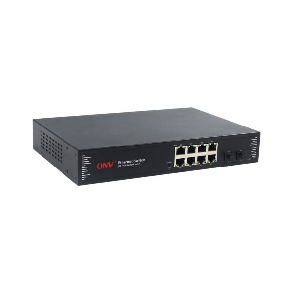 10 Port Gigabit Easy Managed Ethernet Switch With 8x RJ45 And 2x SFP Ports