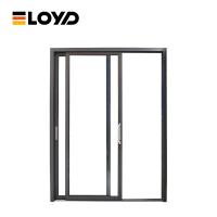 Porte coulissante en verre de conception en aluminium