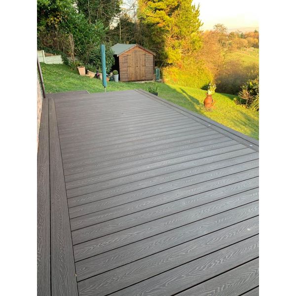 140 X 25 Solid 3D Composite Decking Wood Plastic Composite Flooring Decking