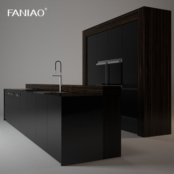 Melamine Kitchen Cabinets Villa Modern Kitchen Cabinet with Particleboard Carcase