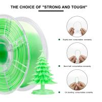 1.75mm Gradient Green White  Filament PLA+ Printing 3D Printer Filament For Bambu Lab Printers