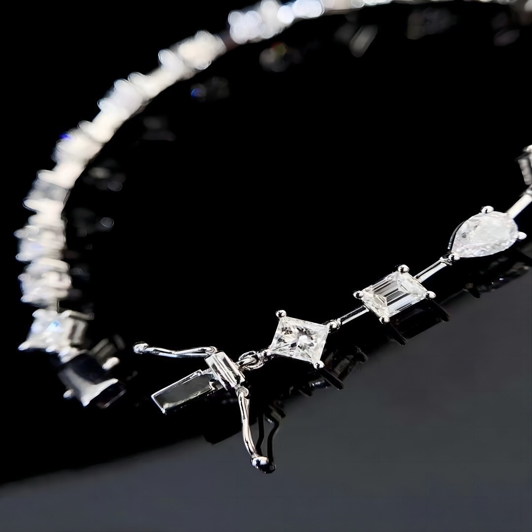 14K Brilliance Lab Grown Man Made Diamond Bracelets Star Fashion Style
