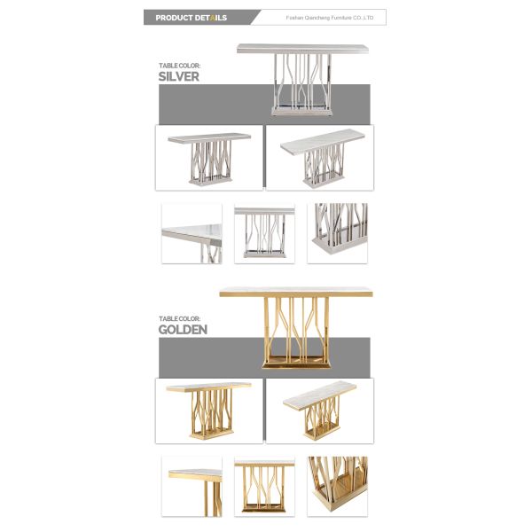 таблица консоли нержавеющей стали 0.3cbm 160x45x85cm с мраморной верхней частью 20mm