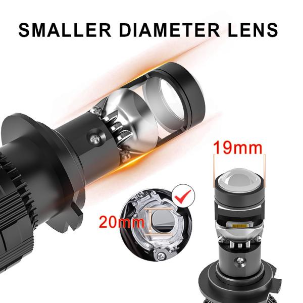 Masters NL19 9005 Objetivo 70W 7200LM 9-32V Mini proyector LED faro coche