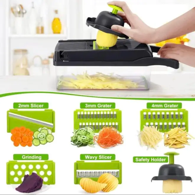 15 in 1 Multifunctional Vegetable Chopper Home Kitchen Manual Chopper with Custom Logo