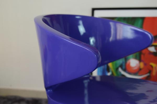 Mushroom - Shaped Living Room Chairs Fiberglass Leisure Blue 60 * 57 * 79 CM