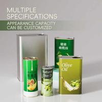 Olive Oil Can Factories 500ml 750ml 1L 1.5L 3L 5L Extra Virgin Olive Oil Tin Can Cooking Edible Oil Metal Container