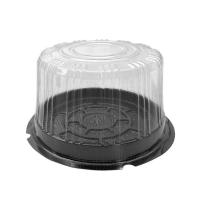 Contenedor de pastel de 8 pulgadas transparente PET redondo para cumpleaños y fiesta