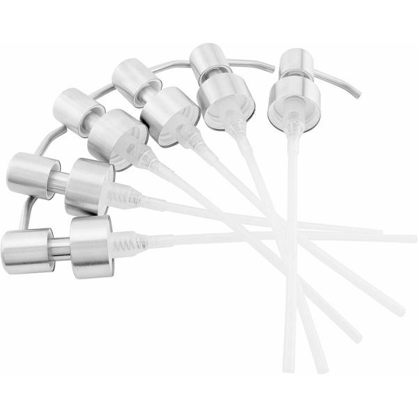 Longueur de tube adaptée aux besoins du client par pompe argentée en aluminium de distributeur de savon liquide