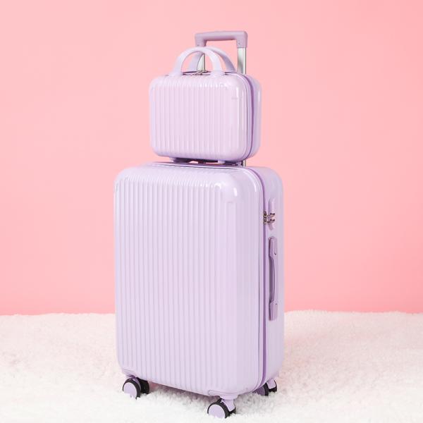Ensembles de bagages de voyage, ensemble de boîtes cosmétiques, matériau en PVC résistant aux rayures et à l'usure, valise de grande capacité, poulie silencieuse + serrure combinée