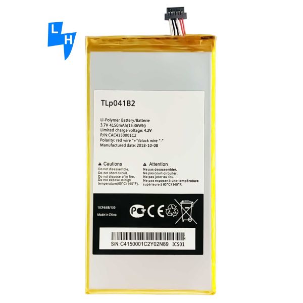 Batería de polímero de iones de litio TLP041B2 para Alcatel EVO 7 4150mAh