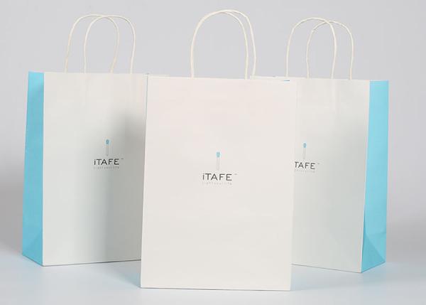 Pretty Cute Plastic Gift Packing Bags Non Woven With Twisted Paper Handle