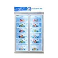 220V congelador de porta de vidro de carne com descongelamento automático R209 refrigerante