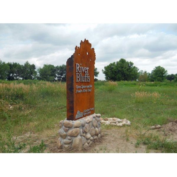 Знак Freestanding бульвара страны декоративный выдерживая стальной Signage