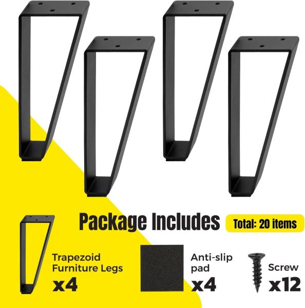 4pcs 8In Metal Furniture Legs Modern Metal Legs For Coffee Table