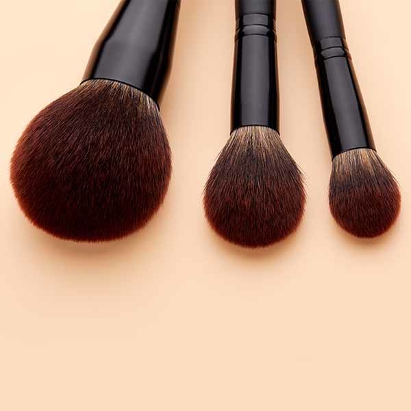 Jessup Phantom Black Essential Makeup Brushes Set 21pcs Synthetic Bristles