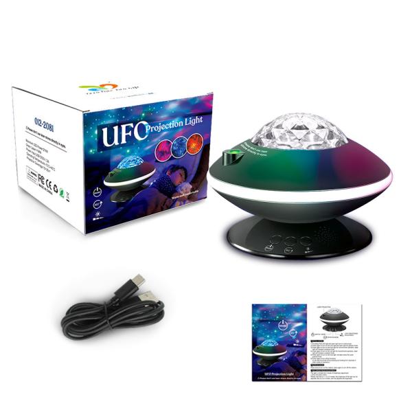 2021 New Creative UFO Aurora Borealis Galaxy Projector Night Light Lamp Party Holiday Decoration Northern Lights Star Pr