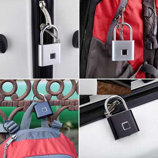 Padlock отпечатка пальцев USB портативная машинка перезаряжаемые умного небольшая для офиса спортзала ящика шкафчика
