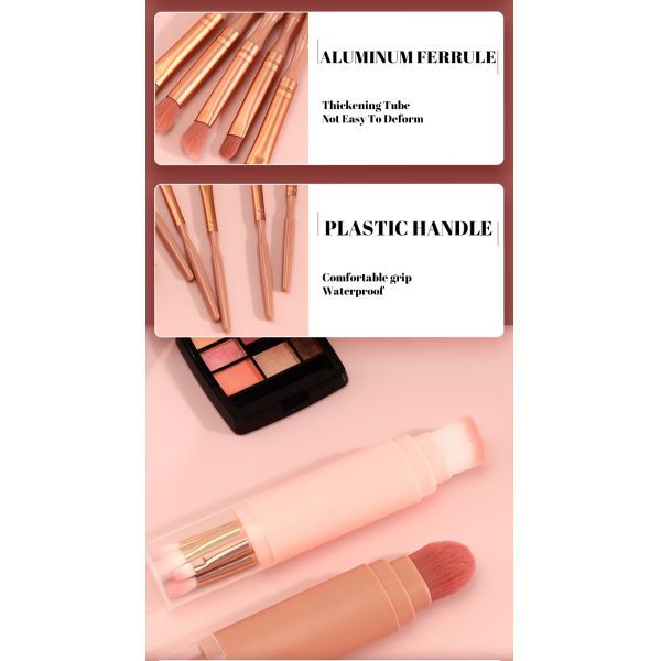 5 в 1 15.3 х 1.4 дюйма Сдвижная щетка для макияжа для женщин