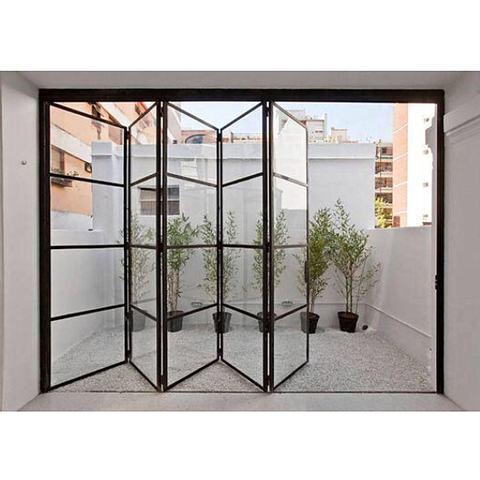 Hybrid Wood-Aluminum Folding Windows - Interior Oak Veneer