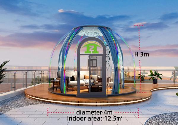 Outdoor PC Home Dome Transparent Bubble Dome Tent For Dining Cafe/Villas/House/Resorts