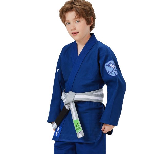 Children'S 100% Cotton 350 GSM Pearl Weave BJJ Kimono Customizable Gi Judo Uniform For Boys