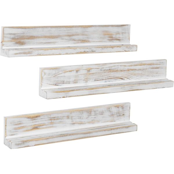 Wall Mounted White Washed Solid Wood Challenge Coin Holder Three-layer Wood Handicraft