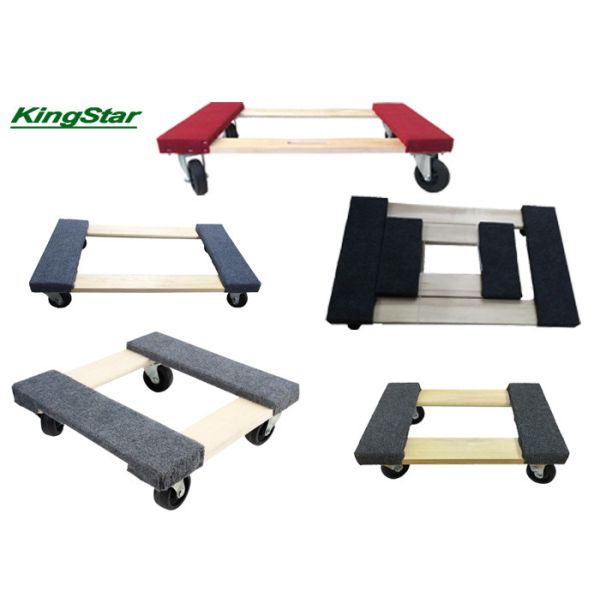 Colorful Hardwood Carpet End Dolly With One Hand Hole , Roll Easily On Most