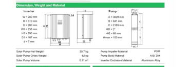 Sunerise water Pump 2kw DC48V Hybrid Solar PV System