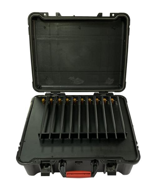 Jammer portátil do sinal dos canais 2W 10 5G da mala de viagem 40m