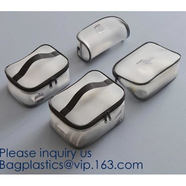 Small Clear PVC Waterproof Bag with Zipper Closure, Mini Portable Transparent Plastic Organizer Pouch for Cosmetic, Make