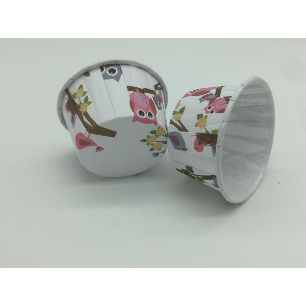Little Bird Cute Cupcake Cups , Pet Coated Film Paper Cupcake Holders Decoration Tool
