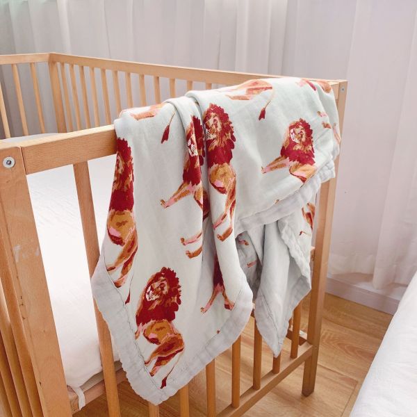 Estilo de patrón Bebé Bambú algodón gasa baño colcha de recién nacidos para clase A ropa de cama de cuna