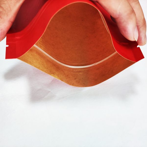 Биоразлагаемые Kraft Stand Up Pouches Продовольственная упаковка с молниеносной решеткой