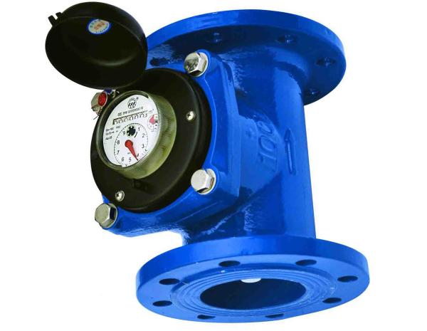DN100 PN16 Flange Port Woltman Water Meter Ductile Iron Housing With Positive Displacement