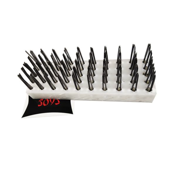 Пластиковая низкопробная чистка блока промышленная чистит длину щеткой 19.5cm стальной провод Scrub щетка