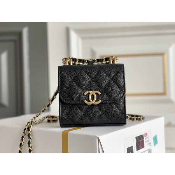 Classic Gold Double C Grain Leather Chanel 2way Bag AP3020