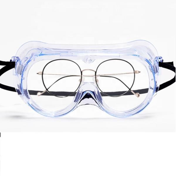 Transparent Color Medical Safety Goggles Fully Enclosed Design PVC Frame