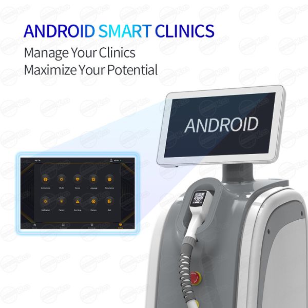 Touchscreen Modern Diode Laser Hair Removal Machine 1200w