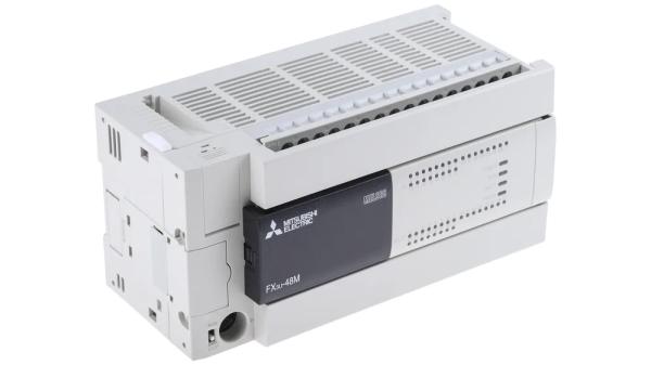 Mitsubishi PLC Module FX3U 48MT ES A with 48 I O points 24 inputs 24 transistor outputs and integrated RS422 USB communication ports