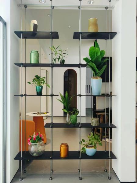 Living Room Custom Stainless Steel Shelf Office Decorative Storage Shelf