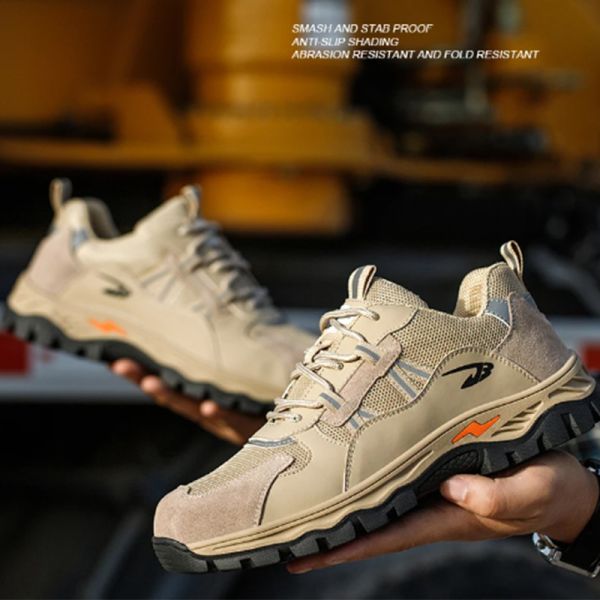 2024 Work Safety Shoes for Men Lightweight Boots Indestructible Work Sneakers Insole Protective Steel Toe Shoes
