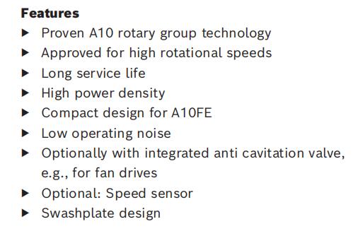 Rexroth Axial piston fixed motor  A10FM23/37 A10FM58/52R-VCC10N002 Axial piston plug-in motor A10FE series 52