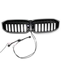 Grelhas de corrida de estilo de carro preto brilhante Grelha média com luz Para BMW Série 3 G28 2023+ Peças e acessórios de automóveis