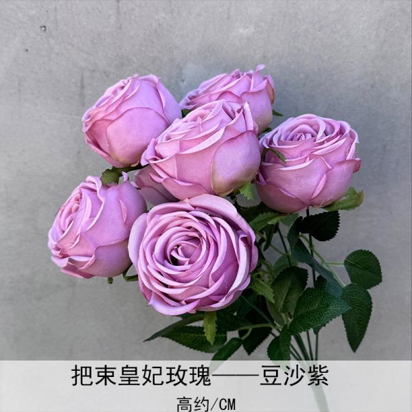 High end Wedding Bean Sand Purple Butterfly Orchid Rose Wedding Simulation Flower Wedding Hall Road Guide Ceiling Flower Arrangement