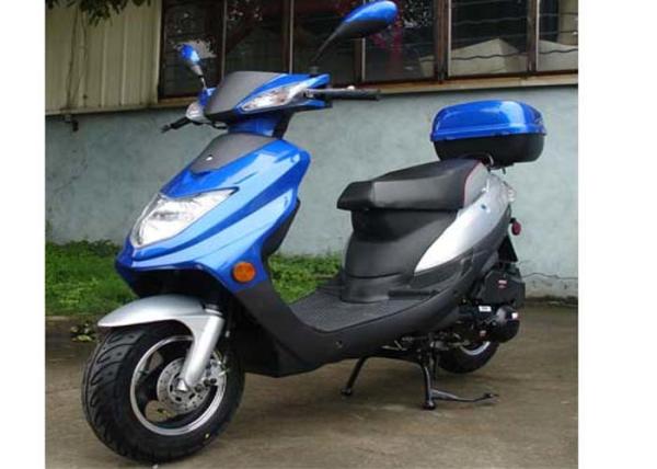 125cc Adult Motor Scooter 4 Stroke 1 Cylinder Aluminum Rim Four Color With Big Rear Box