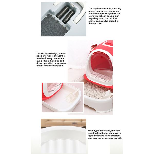 Automatic Cleaning Plastic Cat Litter Box for Multiple Feline Friends