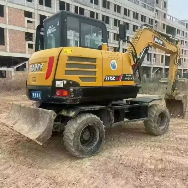Small Construction Machinery Sany Sy65W Wheel Excavator Sany 65 Mini Used Excavator Sany Sy65 Sy65W Sy65W PRO Wheel Excavator