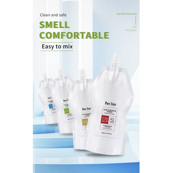 Professional Salon Hair Developer 3% 6% 9% 12% Peroxide Oxidant Cream Raw Material OEM