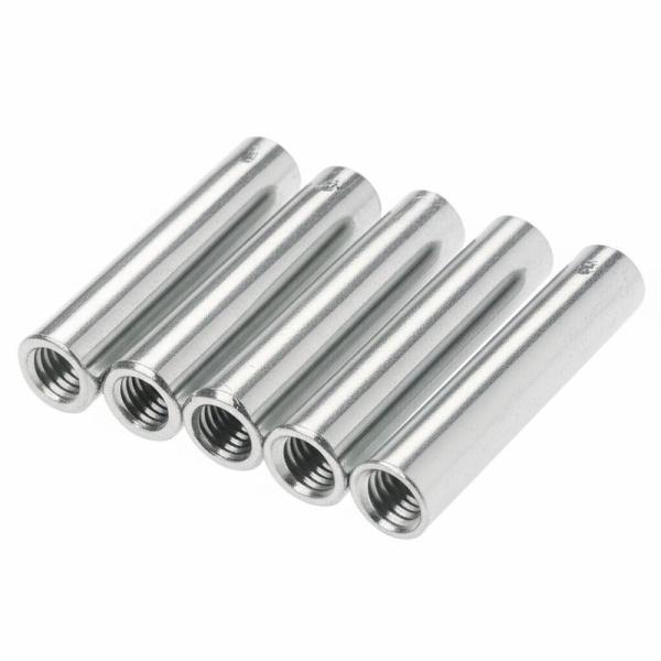 Zinc Plated Hexagonal Long Spacer Nuts Through Hole Extended Fastening Components